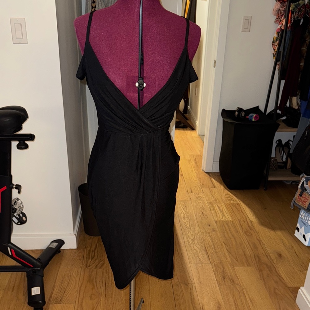 Fashion Nova Black Backless Dress